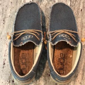 Men’s size 10 blue hey dude summer loafers